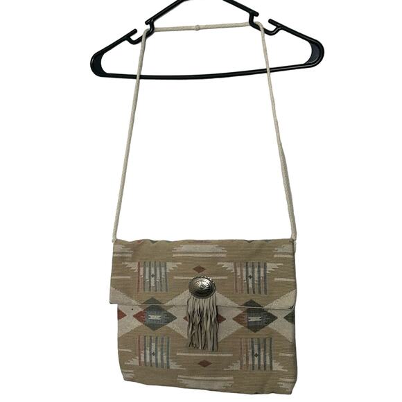 Southwest Style Saddle Blanket Tote Bolero Neutral Colors Western Festival - Picture 1 of 6